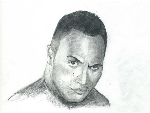 how to draw dwayne johnson
