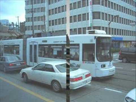 熊本城と特急電車