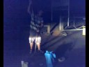 potato gun shooting frozen wet paper.