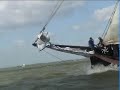 Charter sailingvessel Onrust caught sailing on the IJsselmee