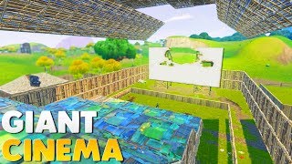 BUILDING THE WORLD 'S BIGGEST CINEMA | Fortnite Battle Royale