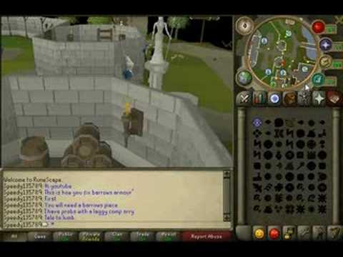how to repair dharok armour runescape
