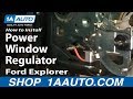 How To Install Replace Power Window Regulator Ford Explorer Sport Trac Mountaineer 91-05 1AAuto.com