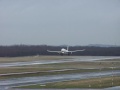 Emirates A330-200 is landing in D�sseldorf