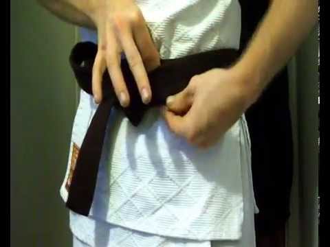 how to fasten a judo belt