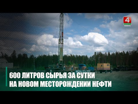 За суткі будуць атрымліваць да 600 літраў сыравіны. На Гомельшчыне адкрылі новае радовішча нафты видео