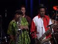 muhammed jabry is an african from kenya living and working in denmark.
this is his orkestra, mombasa bridge, performing one of their many
concerts at the world famous copenhagen jazzhouse 2003. muhammed jabry has
worked with the best african, european and american musicians including
jonny dyani, don cherry, john tchicai & jesper zeuthen. this concert and
many others are a part of the 'per henriksen music video collection'
christiania danmark.

musicians:
mohammed jabry sax zeze fl kenya
luther thomas baritone sax usa
virgil katalan guitar bulgaria 
carlos gomez piano cuba
yasser m pino bass cuba
deodato siguir drums mozambique

song titles;
1 goodby
2 thikiri
3 zeze
4 born free
5 mombassa