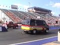 karson Racing E85 E-85 Drag Race Van burnout Norwalk