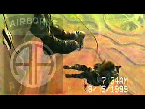 Blackhawk Helicopter 82nd Airborne Rigger Proficiency Jump - Spc. Buczko 05August1999.mpg