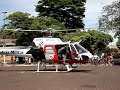 Helic�ptero da PM decolando de Ituverava