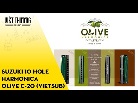 Suzuki 10 hole harmonica OLIVE C-20 (Vietsub)