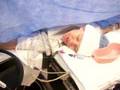 Hannah 1 minute old - Kim giving birth (C-section) 