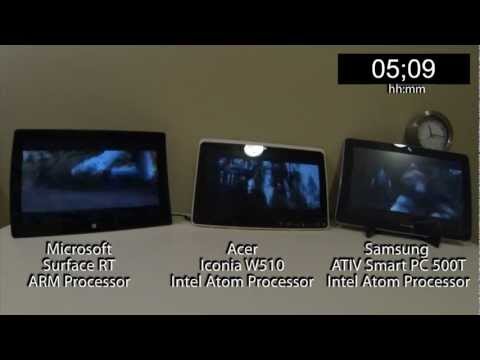Tablet Battery Battles - How many movies can you watch?