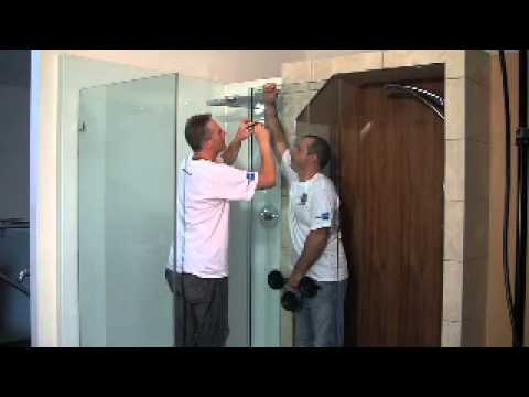 how to fit frameless shower screen