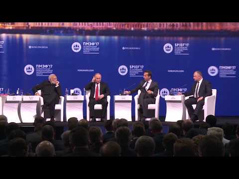 Igor Dodon a rostit un discurs în cadrul Forumului Economic Internațional din Sankt Petersburg