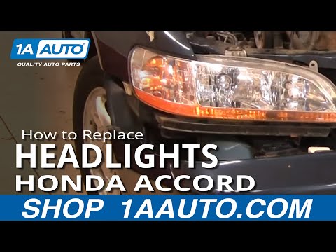 How To Install Repair Replace Broken Headlight or Bulb Honda Accord 98-02 1AAuto.com