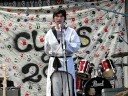Damien recites poety at VSC concert
