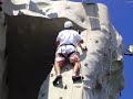 Kevin climbing the Rockwall on the Liberty of the Seas