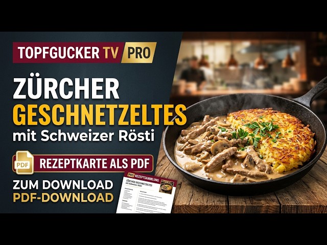 Zürcher Geschnetzeltes (aus Kalb) mit Rösti | Topfgucker-TV Zürcher Geschnetzeltes (aus Kalb) mit Rösti | Topfgucker-TV