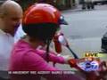 News Reporter Tracy Butler Crashes a Vespa Motor Scooter