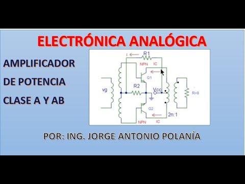 Amplificadores de Potenci - Mediante dos ejemplos se explicará el amplificador de potencia clase A y clase B de acoplamiento por transformador.