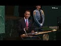 In his first address to the United Nations General Assembly, President Obama covers a range of topics—all under the umbrella of his desire for leaders to recognize the 