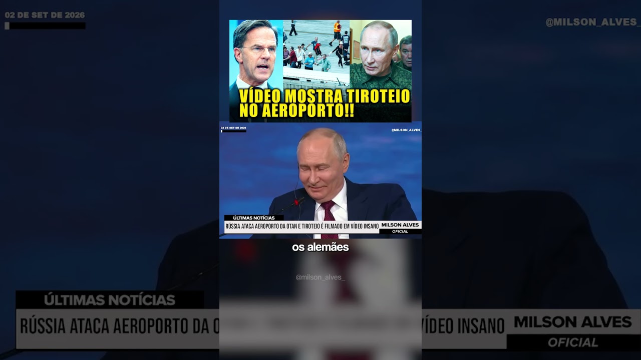 RÚSSIA ATACA aeroporto da OTAN e tiroteio é filmado em VÍDEO INSANO
