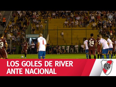 EXCLUSIVO | Los goles de River a Nacional, desde el campo de juego