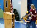 Evan - Flag Ceremony at PTA Meeting, 4 December 2008