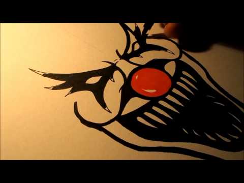 how to draw twisty the clown