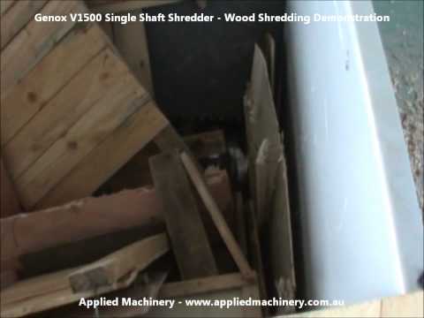 Wood Shredding Demonstration - Genox V1500 Single Shaft Shredder