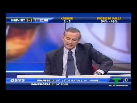 Napoli - Questo è il momento dei gol di Cavani x3 che hanno portato la vittoria al Napoli dopo che Alvarez ha segnato per l'Inter al San Paolo Commento di GianLuca Ro...