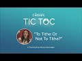To Tithe Or Not To Tithe?