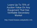 Loans For Oil Field Equipment-Leasing-Sale-Leaseback-Refinancing
