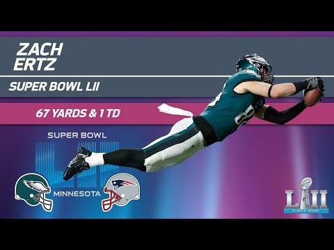 Video: Zach Ertz's HUGE Game in Super Bowl LII | Eagles vs. Patriots | Super Bowl LII Player Highlights