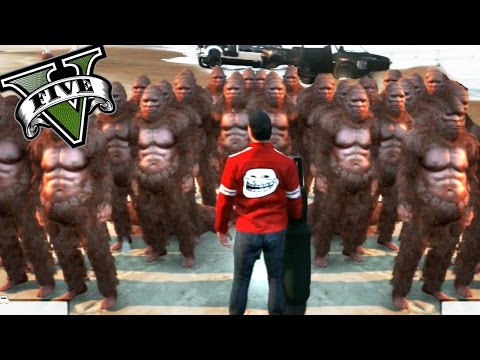 GTA 5 Online - EL EJERCITO DE BIGFOOTS retrasadisimos xDDD - NexxuzHD