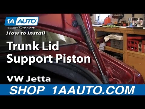 How To Install Replace Trunk Lid Support Pistons Volkswagen VW Jetta