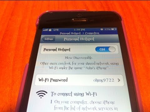 how to turn hotspot on on a iphone 4