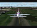 boeing 777-200er taxi and takeoff (fs2004)