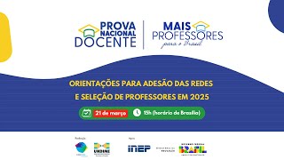 Prova Nacional Docente: orientações para adesão das redes e seleção de professores em 2025