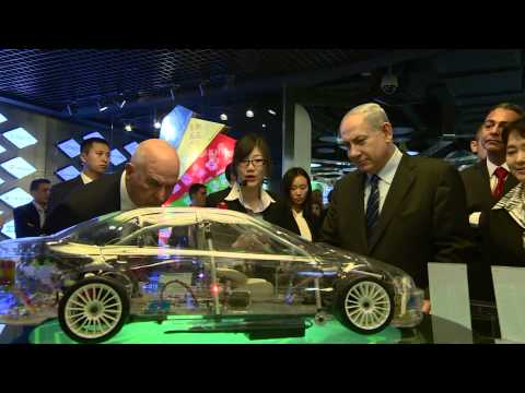 Netanyahu - Prime Minister Benjamin Netanyahu landed in Shanghai. He traveled from the airport to an exhibition at a high-tech industrial park, where he viewed a series ...