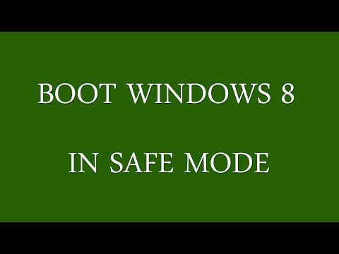 how to open windows 8 in safe mode
