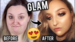 GETTING GLAM FOR AN EVENT/PROM | HAIR & MAKEUP TUTORIAL/TRANSFORMATION
