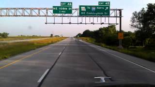 Interstate 435 East in Kansas City, Missouri. Handmade gps-track.