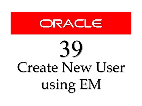 how to create user in oracle