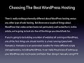 choosing a wordpress host choosing a wordpress host