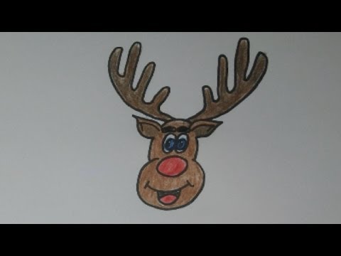 how to draw reindeer