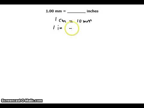 how to convert inch into mm