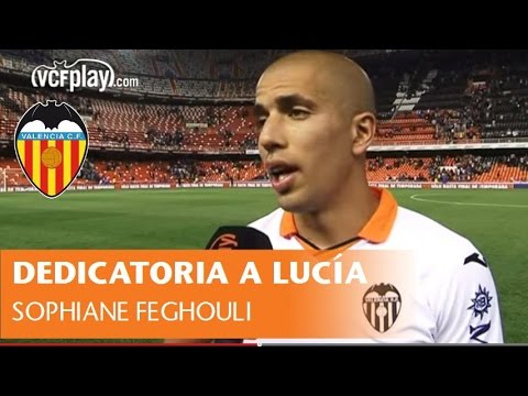 Valencia CF: Feghouli dedica su gol a Lucía Moreno