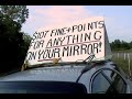 Friends don't let friends drive with stuff on their mirrors!